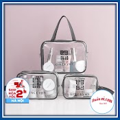 Set 3 Túi Đựng Mỹ Phẩm Trong Suốt Du Lịch Tiện Lợi – Túi Đựng Đồ Trang Điểm Du Lịch Chống Nước Br 01588