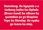 The user here is asking for referrals on where she or he could get the services of a brass band that would escort to a liquor store because they want to make a grand entrance with some dance moves. 