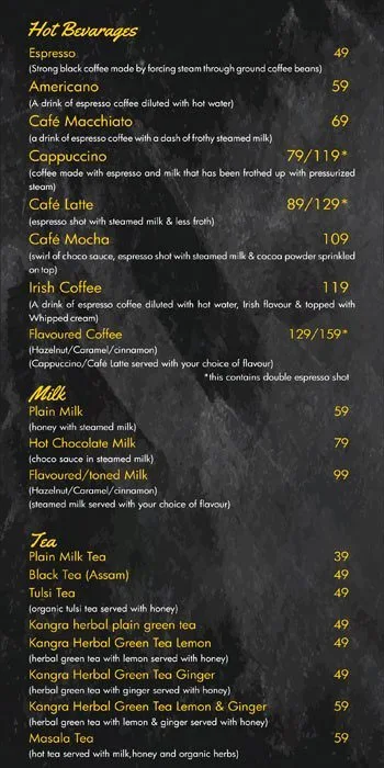 Cafe soul desires menu 