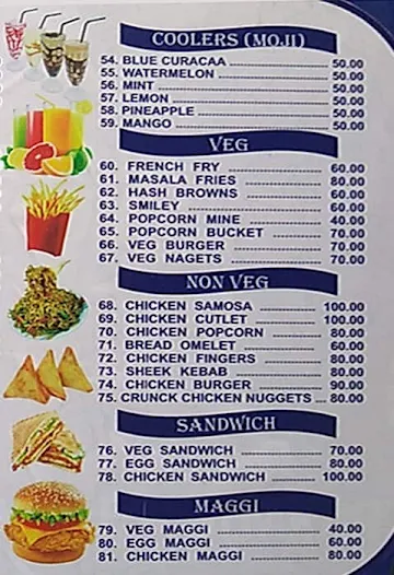 Satwika Cafe menu 