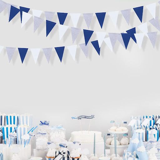 Title 8, Triangle Hanging Flag Banner for Birthday Weddi...