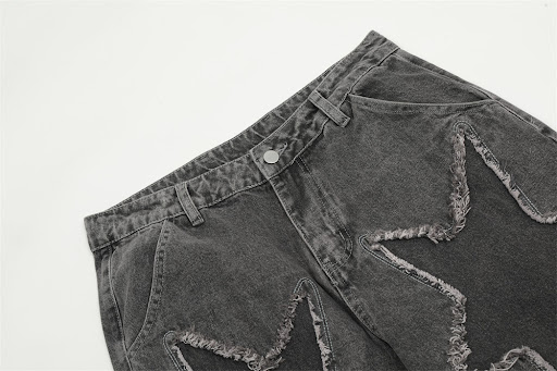 Title 9, Mens Five-Pointed Star Lightning Stitching Jea...