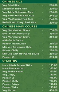 Mohini veg menu 2