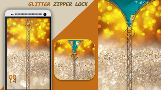 Glitter Zipper Lock