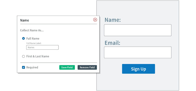 Signup forms.