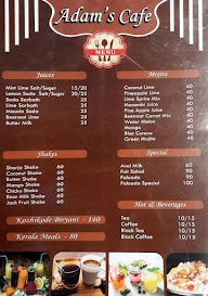 Adam's Cafe menu 2