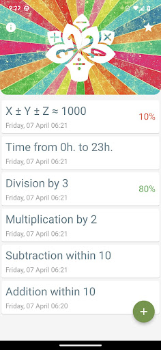 Screenshot Math tests