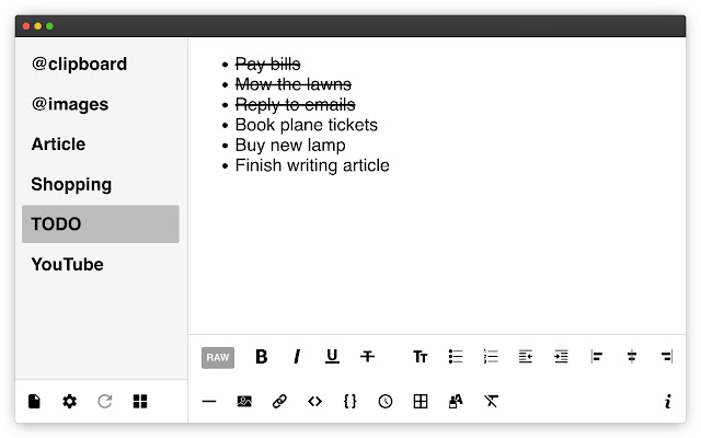 My Notes chrome extension