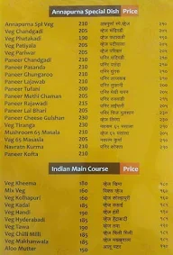 Annapurna Pure Veg menu 4