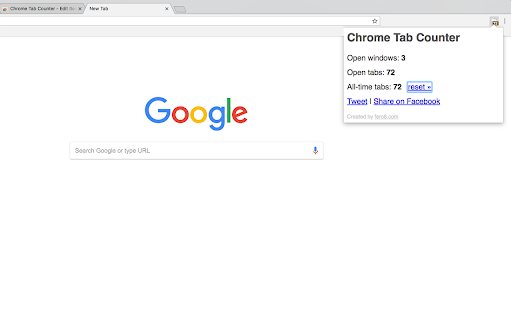 Chrome Tab Counter