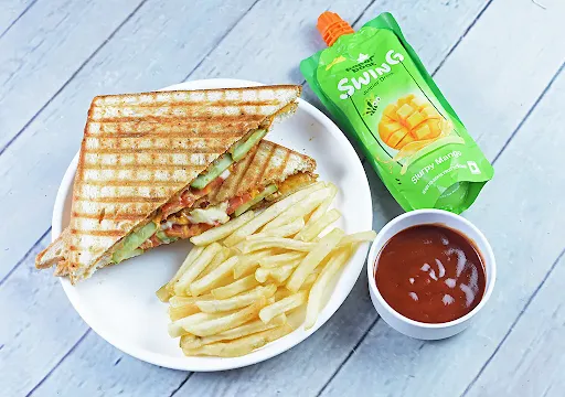 Aloo Patty+Fries+Paper-Boat Juice Combo