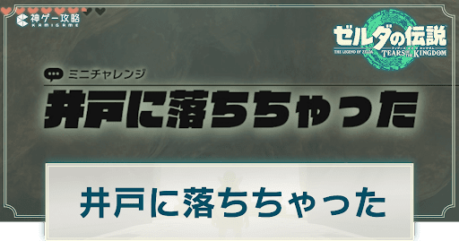 井戸に落ちちゃった