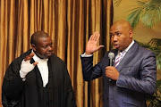 Judge President of the Western Cape High Court, Justice John Hlophe swearing in Deputy Minister of Higher Education Mduduzi Manana at a ceremony held at Tuynhuis in Cape Town. File photo. 