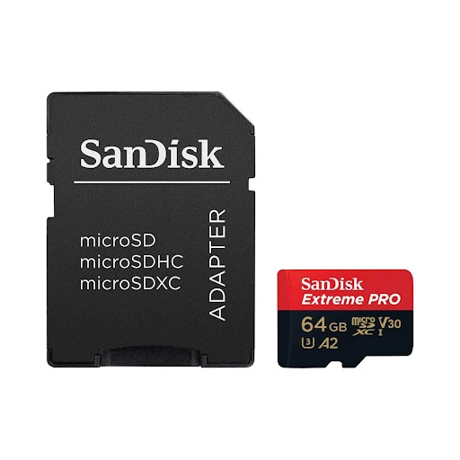 Thẻ nhớ SanDisk Extreme Pro microSDXC 64GB SDSQXCU-064G-GN6MA (Có adaptor)