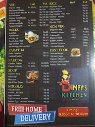 Dimpy's Kitchen menu 1