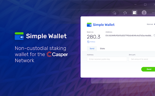 Simple Wallet for Casper