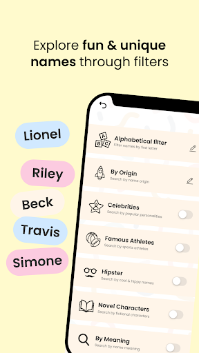 Screenshot NameNest: Find Baby Names