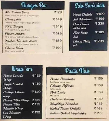 The Noobit Cafe menu 