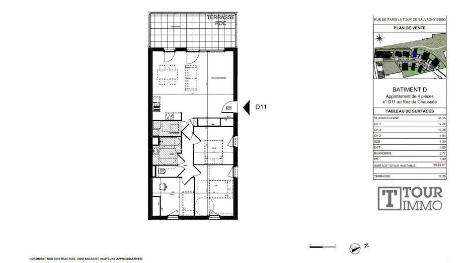 Vente maison 4 pièces 80 m² à La Tour-de-Salvagny (69890), 460 000 €