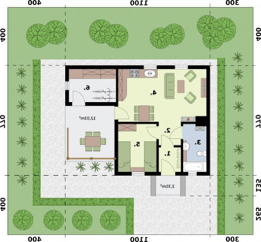 Bogota C Dom Mieszkalny Całoroczny - Rzut parteru