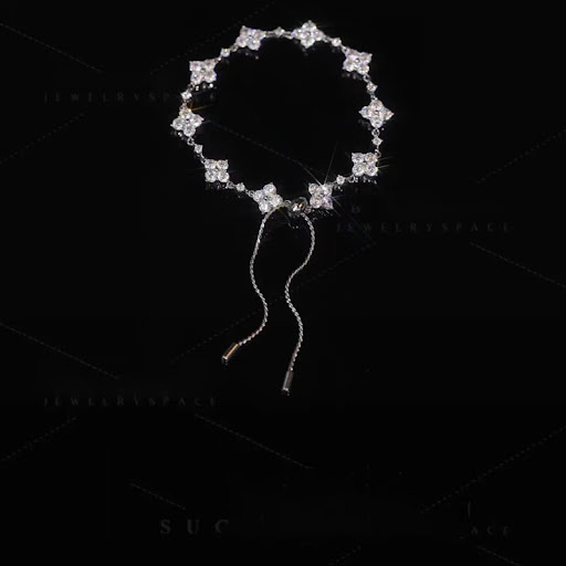 Title 3, Micro Zircon Inlaid Flower Bracelet for Ladies ...