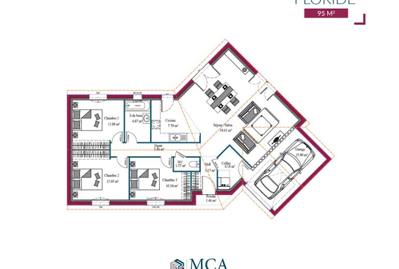  Vente Terrain + Maison - Terrain : 990m² - Maison : 95m² à Casteljaloux (47700) 