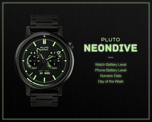 Neondive watchface by Pluto