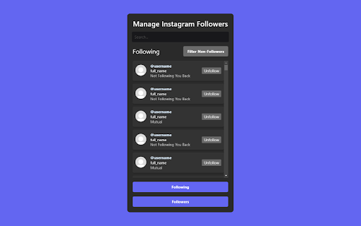 Manage Instagram Followers