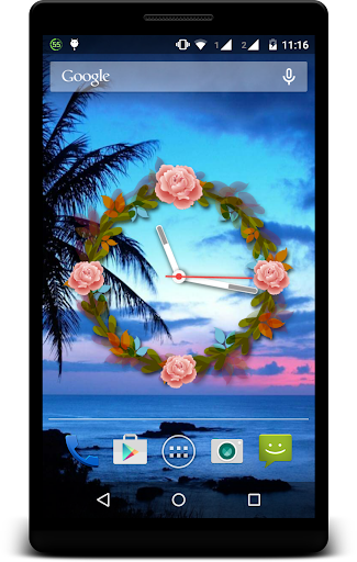 Flower Clock Live Wallpaper