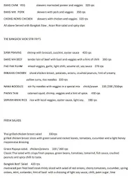 Bangkok Street Food menu 2