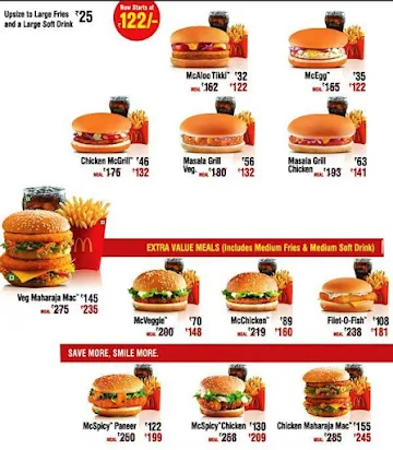 McDonald's menu 