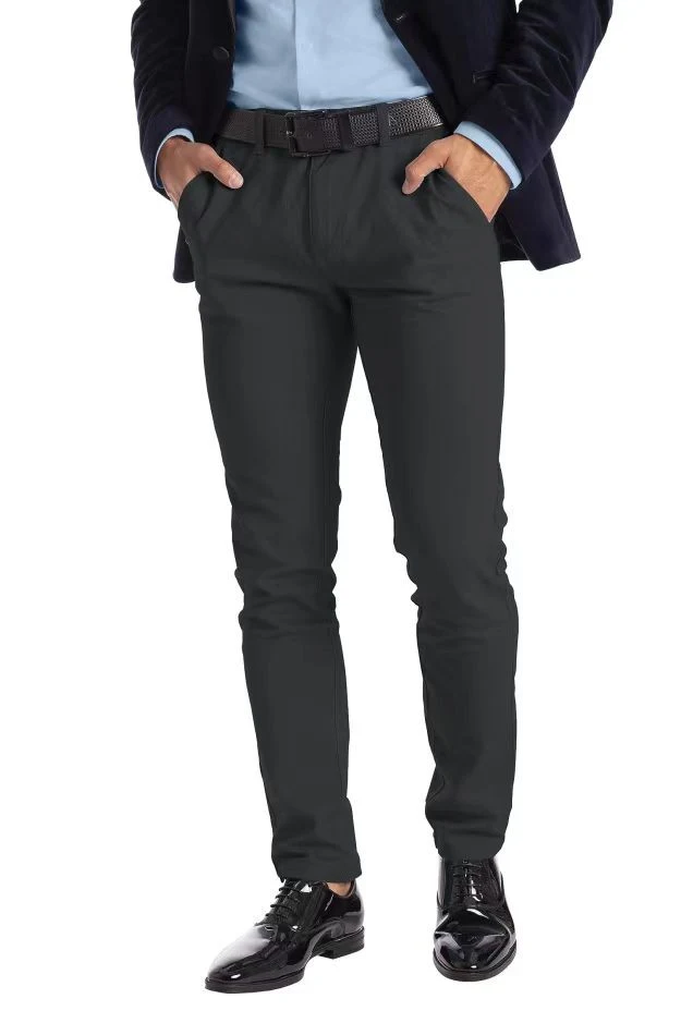 Pantalones rectos microelásticos para hombre de negocios, comodidad y estilo. Ajuste perfecto, ideales para la oficina y ocasiones formales.