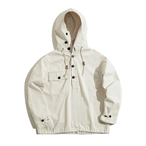 Title 5, Herringbone Half Cardigan Protective Hoodie off...
