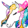 Unicorn Coloring Book Glitter icon