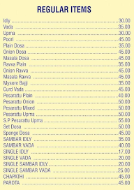 Gowrishankar Tiffins menu 2