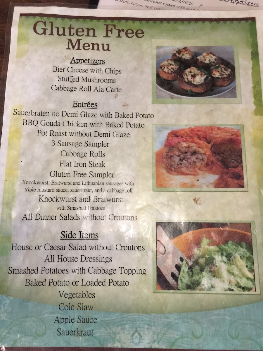 9/21/2017 Gluten Free Menu