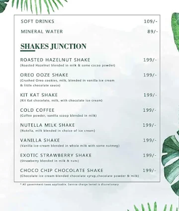 Fluid Cafe menu 