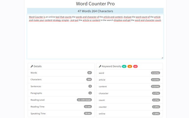 Word Counter for Google Chrome chrome extension