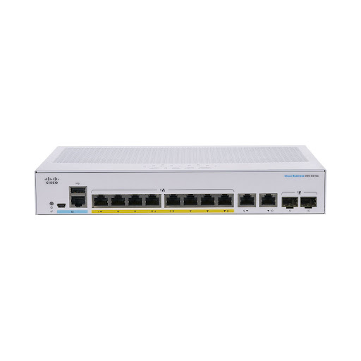 Thiết bị mạng/ Switch Cisco CBS350 Managed 8-port GE, PoE, Ext PS, 2x1G Combo - CBS350-8P-E-2G-EU