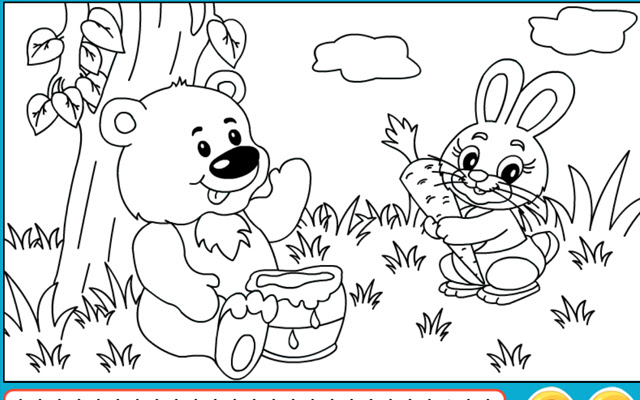 Coloring Bear and Bunny Game chrome extension