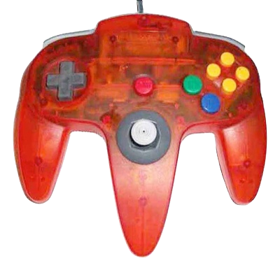 Nintendo 64 Handkontroll Fire Orange Transparent beg