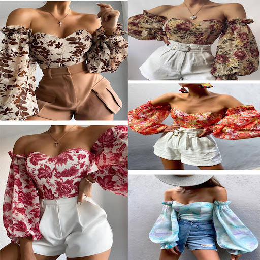 Title 4, Ruffled summer midriff-baring top, designed for...
