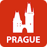 Prague travel map guide icon