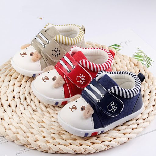 Title 5, Baby cartoon toddler shoes with non-slip toe ca...