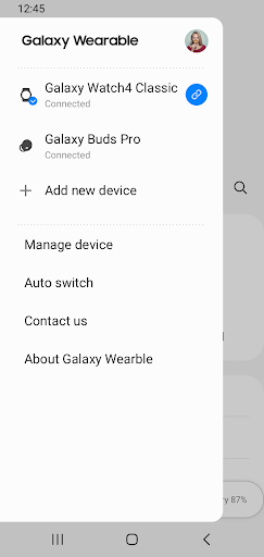 Screenshot Galaxy Wearable (Samsung Gear)