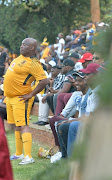 Kaizer Chiefs supporter Colly during the Telkom Knockout Semi Final match between Bidvest Wits and Kaizer Chiefs at Bidvest Stadium on November 18, 2017 in Johannesburg. 
