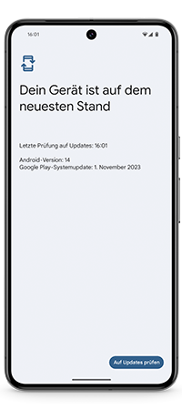 Mehrere Screenshots eines Smartphones zeigen, wie du die Android Version in Einstellungen findest.