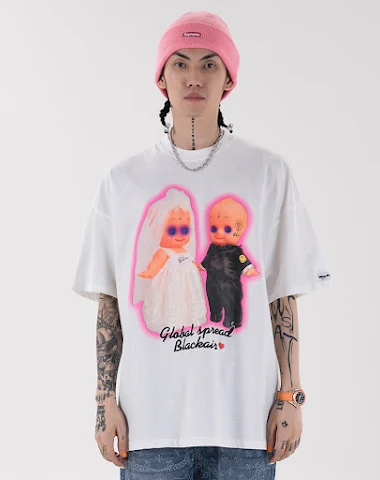 Loose Hip-hop Round Neck Short Slee - 2
