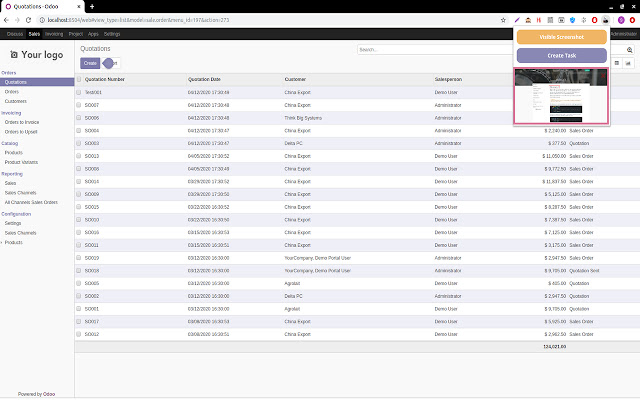 1CE - Webpage Screenshot (Odoo Edition)