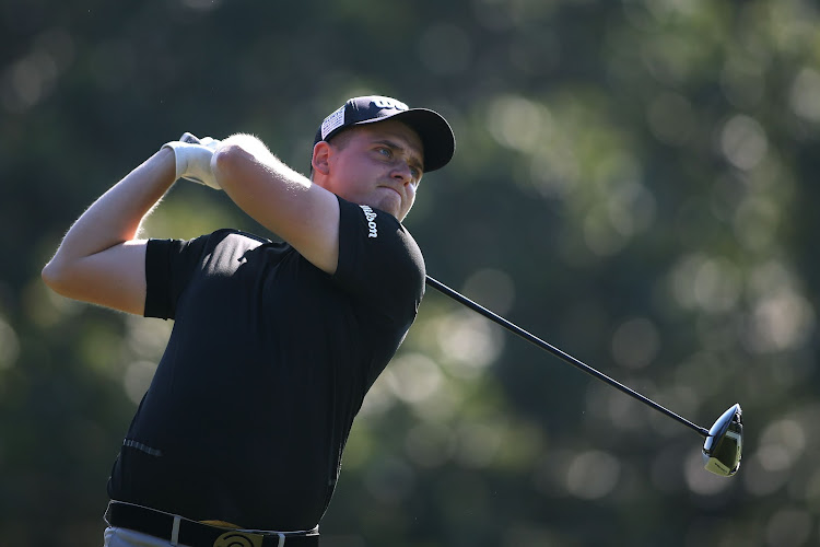 James Allan of England tees off on the 13th during day one of the Investec Royal Swazi Open at Royal Swazi Spa Country Club on May 1, 2019 in Mbabane, Swaziland.